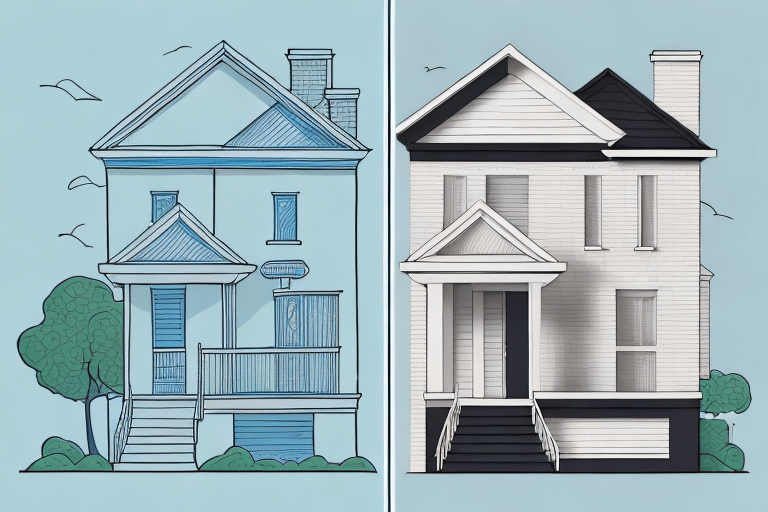 A house before and after a renovation